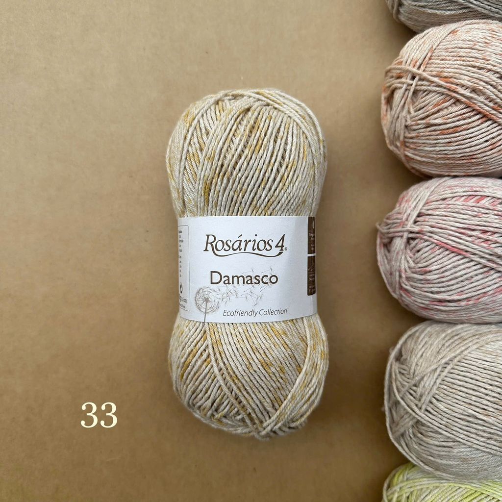 Sợi Damasco nhập từ Rosarios 4, đan móc áo, khăn, nón