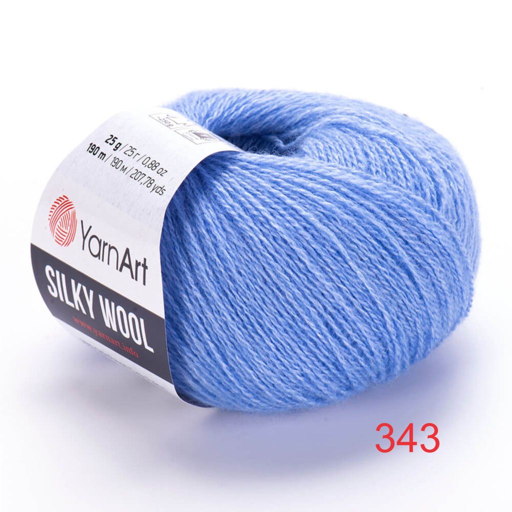 Len lông cừu Silky Wool nhập khẩu từ Yarnart đan móc áo, váy, khăn