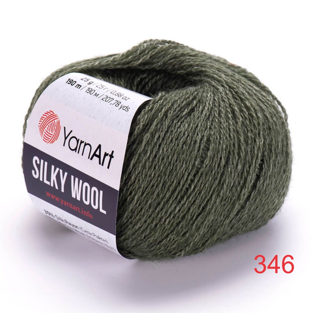 Len lông cừu Silky Wool nhập khẩu từ Yarnart đan móc áo, váy, khăn