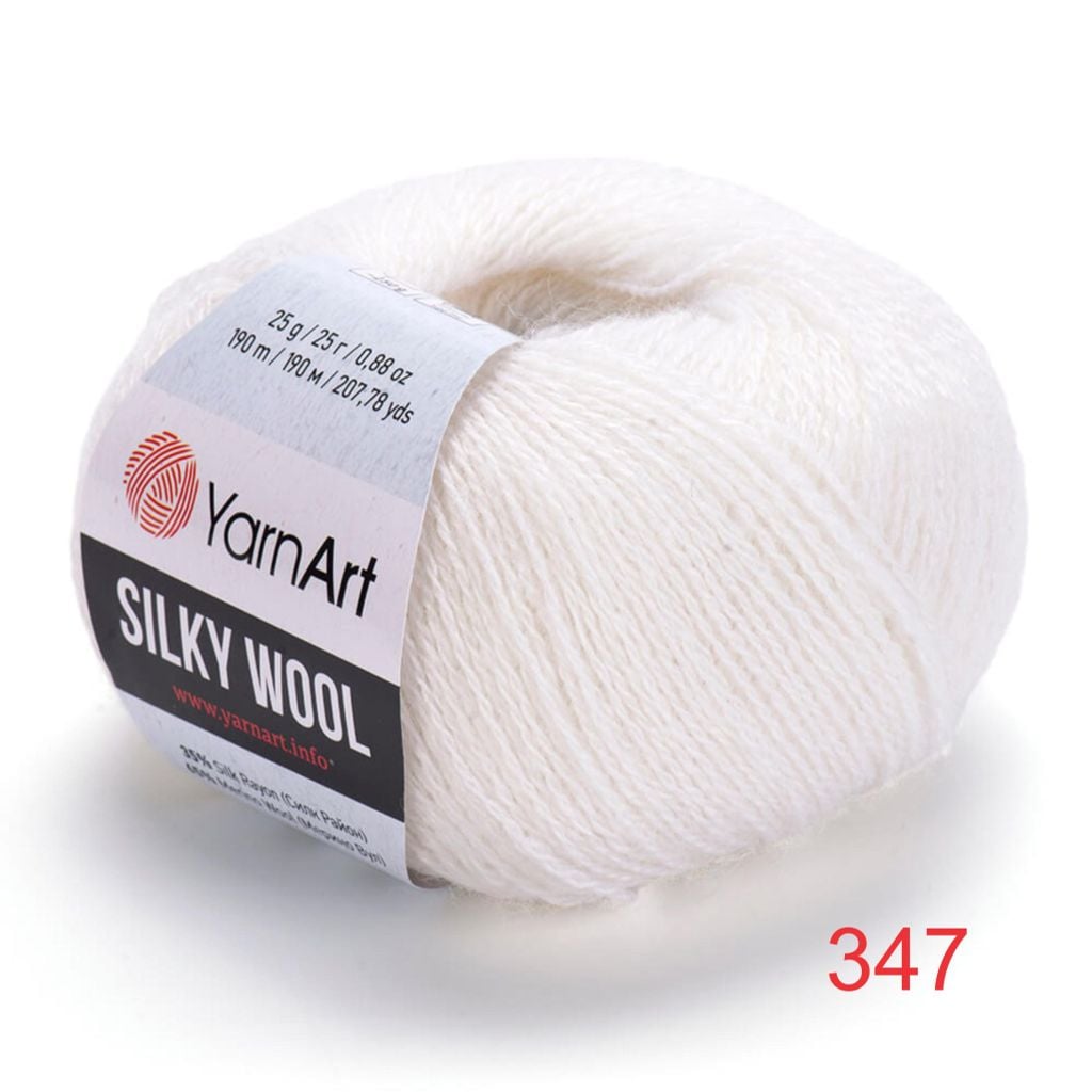 Len lông cừu Silky Wool nhập khẩu từ Yarnart đan móc áo, váy, khăn