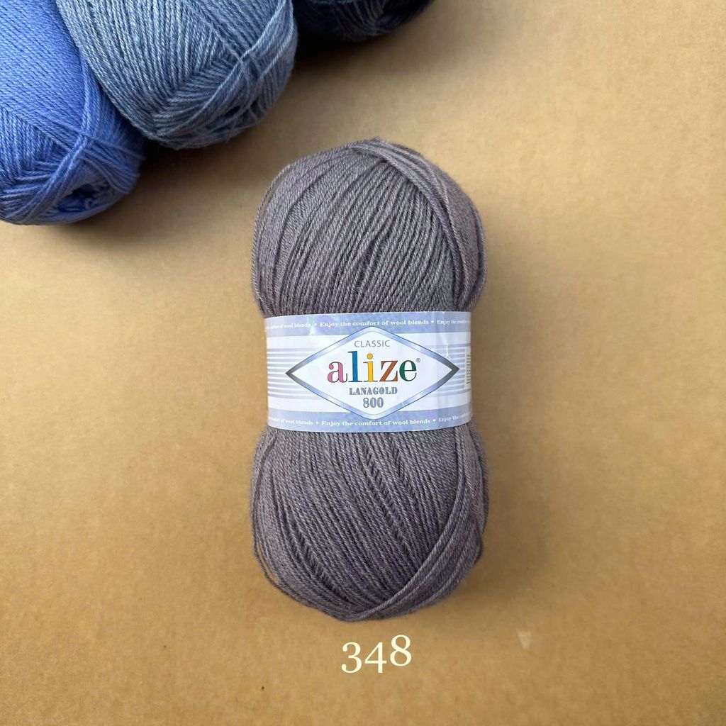 Cuộn len ấm Lanagold 800 hãng Alize siêu dôi, siêu ấm đan móc khăn, áo ấm cực thích