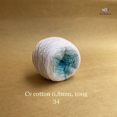 Sợi cầu vồng Cotton 0.8mm cuộn 100g, Chouihandmade, đan móc áo, váy