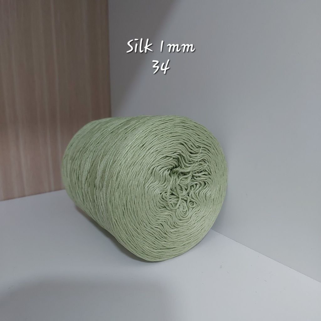Cuộn sợi 100% Silk 1mm, 300g màu trơn