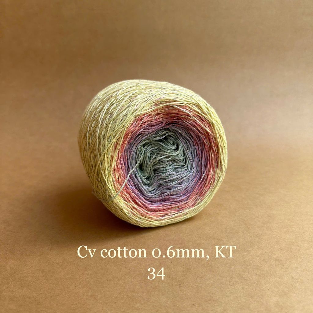 Sợi cầu vồng Cotton 0.6mm, kim tuyến