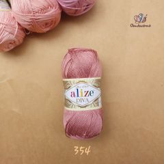 Sợi acrylic bóng Diva nhập khẩu từ Alize yarns đan móc bikini, áo, váy, thú, nón cực xinh