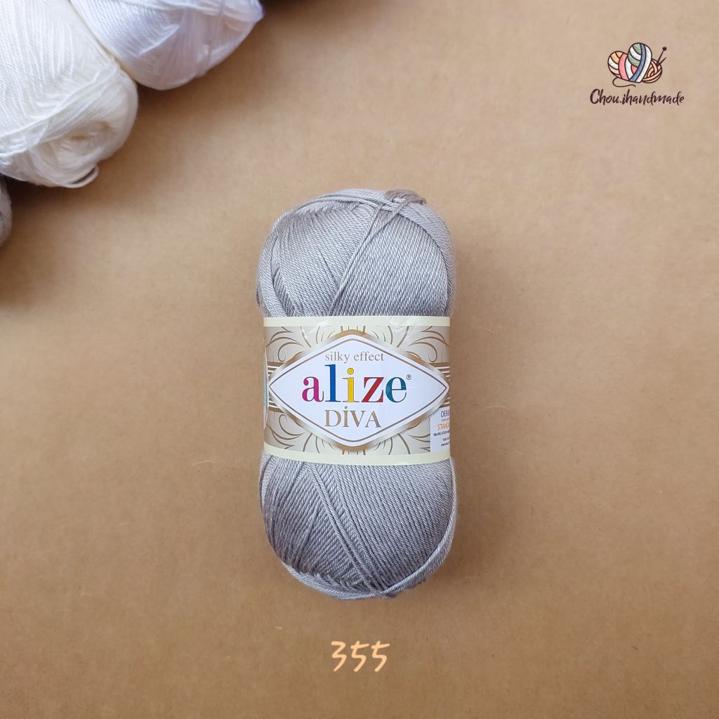 Sợi acrylic bóng Diva nhập khẩu từ Alize yarns đan móc bikini, áo, váy, thú, nón cực xinh