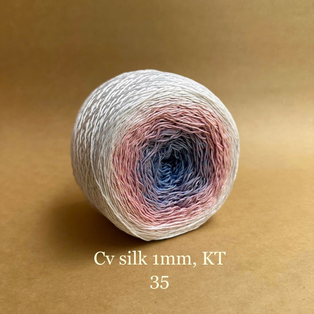 Cầu vồng sợi Silk kim tuyến, cỡ 1.0mm, 300g, đan móc áo, váy, khăn