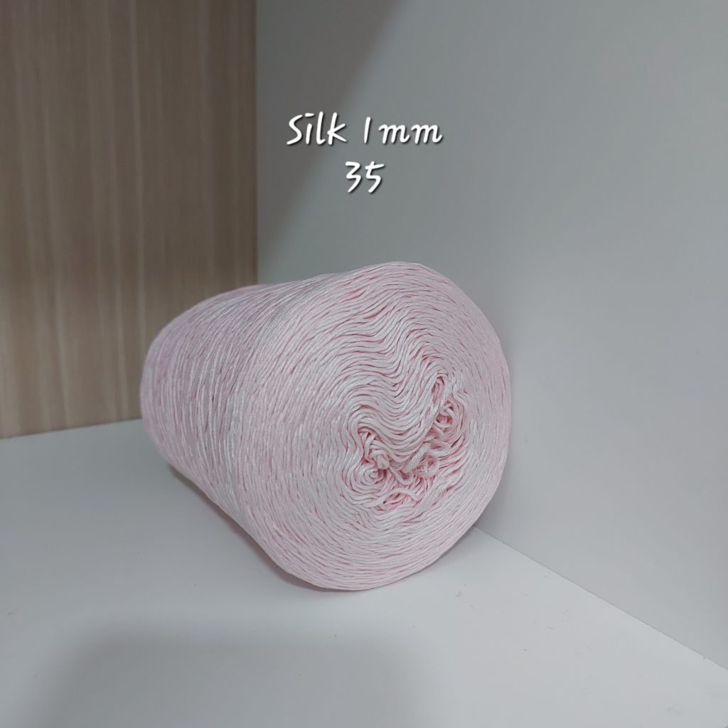 Cuộn sợi 100% Silk 1mm, 300g màu trơn