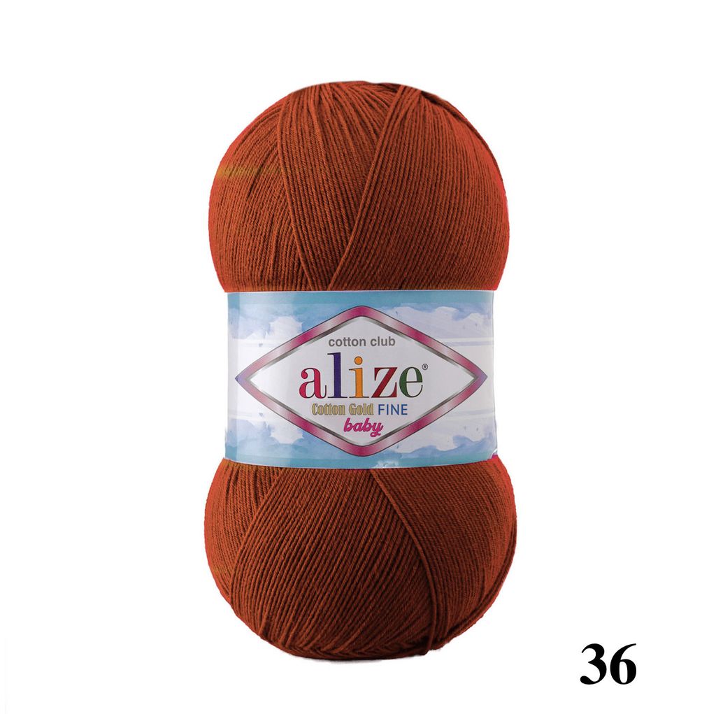 Len hè Cotton Gold Fine Baby nhập khẩu từ Alize Yarns, dành cho bé, đan móc áo, váy