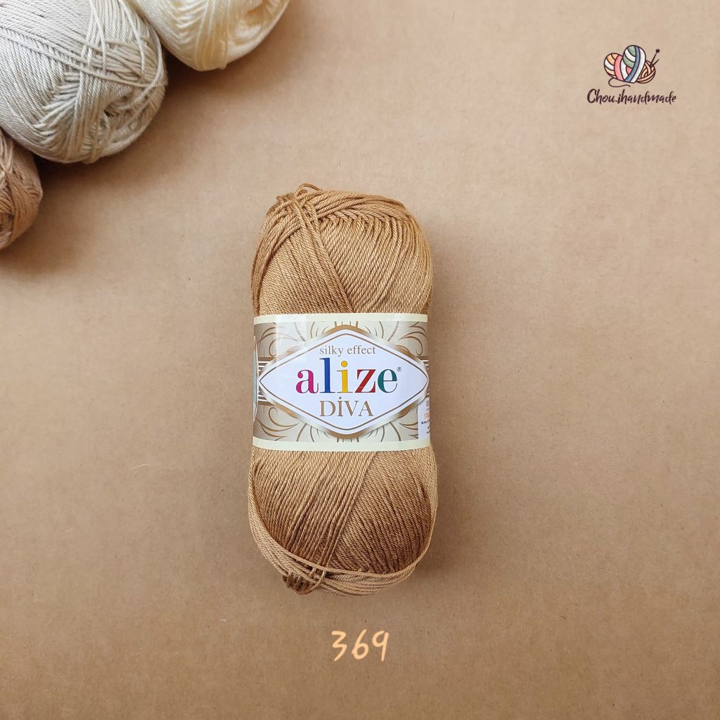 Sợi acrylic bóng Diva nhập khẩu từ Alize yarns đan móc bikini, áo, váy, thú, nón cực xinh