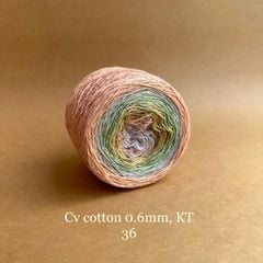 Sợi cầu vồng Cotton 0.6mm, kim tuyến
