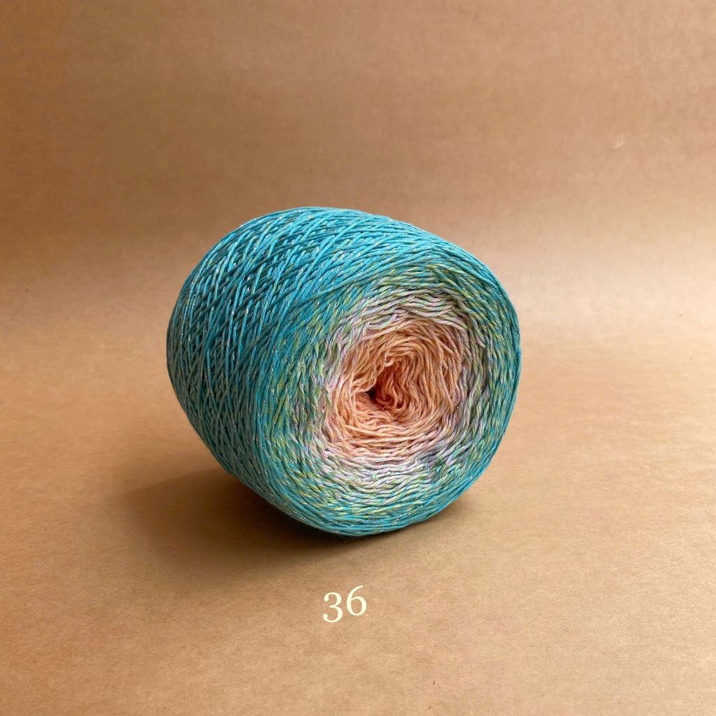Sợi cầu vồng Cotton 1.2mm, kim tuyến