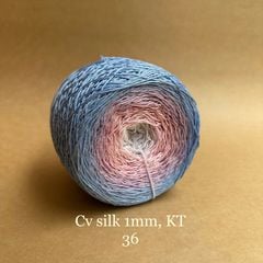 Cầu vồng sợi Silk kim tuyến, cỡ 1.0mm, 300g, đan móc áo, váy, khăn