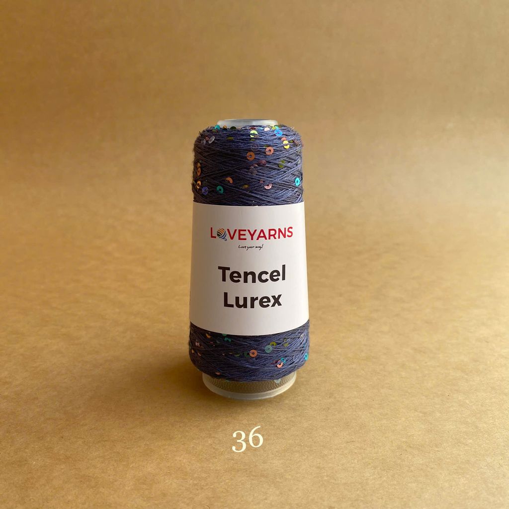 Sợi Tencel Lurex nhập từ Loveyarns, đan móc áo, khăn