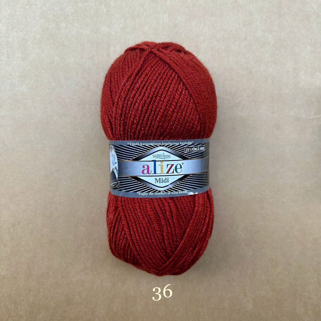 Len đông Superlana Midi nhập khẩu từ Alize Yarns, đan móc thú, áo, nón, khăn
