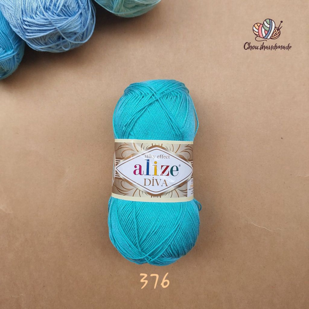 Sợi acrylic bóng Diva nhập khẩu từ Alize yarns đan móc bikini, áo, váy, thú, nón cực xinh