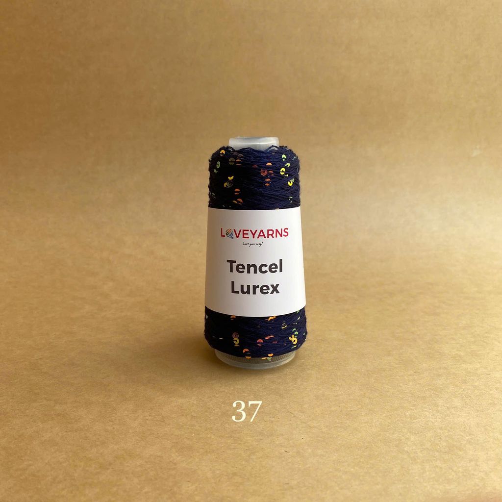 Sợi Tencel Lurex nhập từ Loveyarns, đan móc áo, khăn