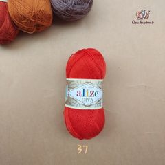 Sợi acrylic bóng Diva nhập khẩu từ Alize yarns đan móc bikini, áo, váy, thú, nón cực xinh