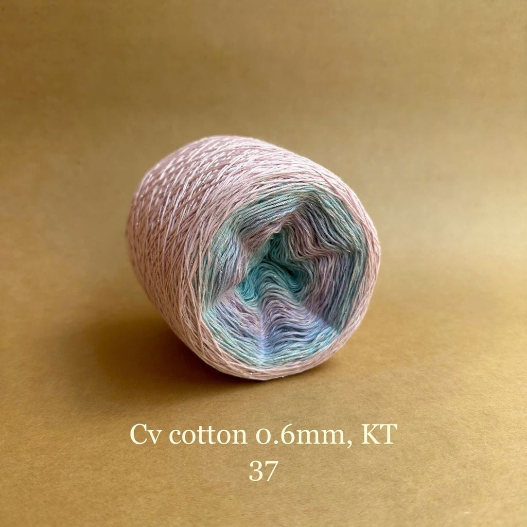 Sợi cầu vồng Cotton 0.6mm, kim tuyến