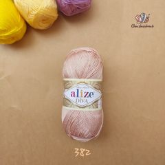 Sợi acrylic bóng Diva nhập khẩu từ Alize yarns đan móc bikini, áo, váy, thú, nón cực xinh