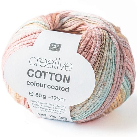 Len Creative Cotton Colour Coated nhập khẩu từ Rico Design, đan móc áo, váy, khăn