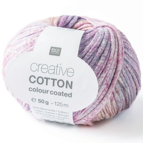 Len Creative Cotton Colour Coated nhập khẩu từ Rico Design, đan móc áo, váy, khăn