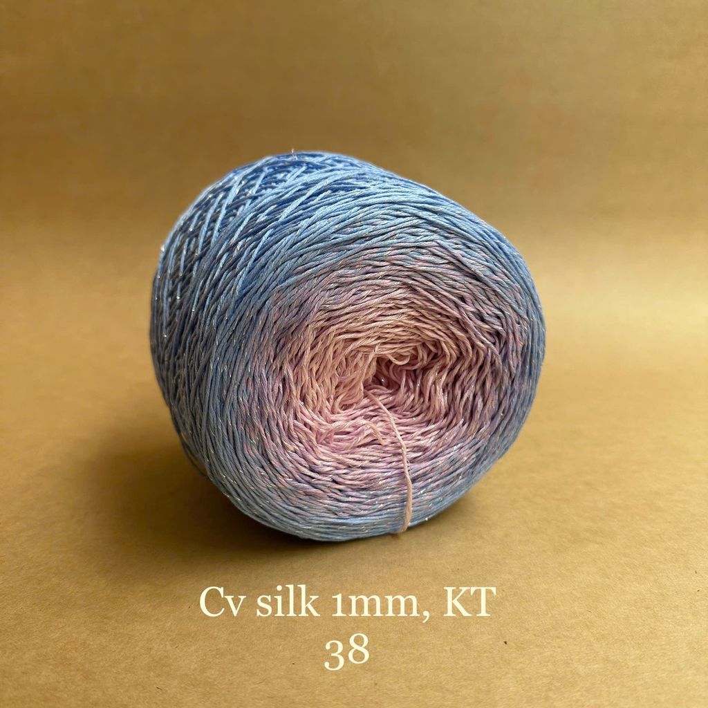 Cầu vồng sợi Silk kim tuyến, cỡ 1.0mm, 300g, đan móc áo, váy, khăn