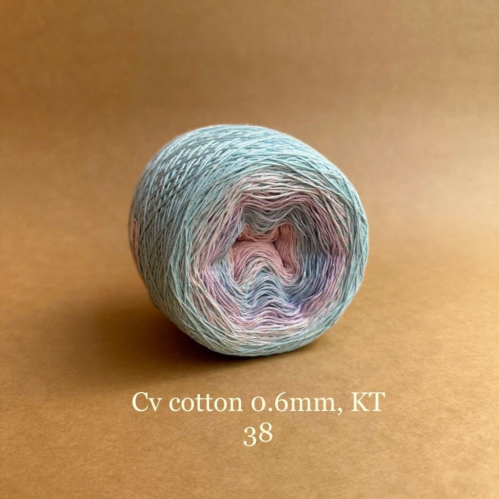 Sợi cầu vồng Cotton 0.6mm, kim tuyến