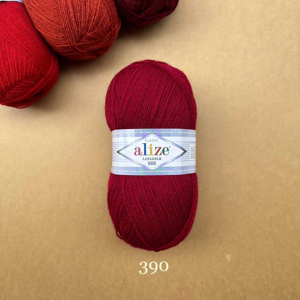 Cuộn len ấm Lanagold 800 hãng Alize siêu dôi, siêu ấm đan móc khăn, áo ấm cực thích