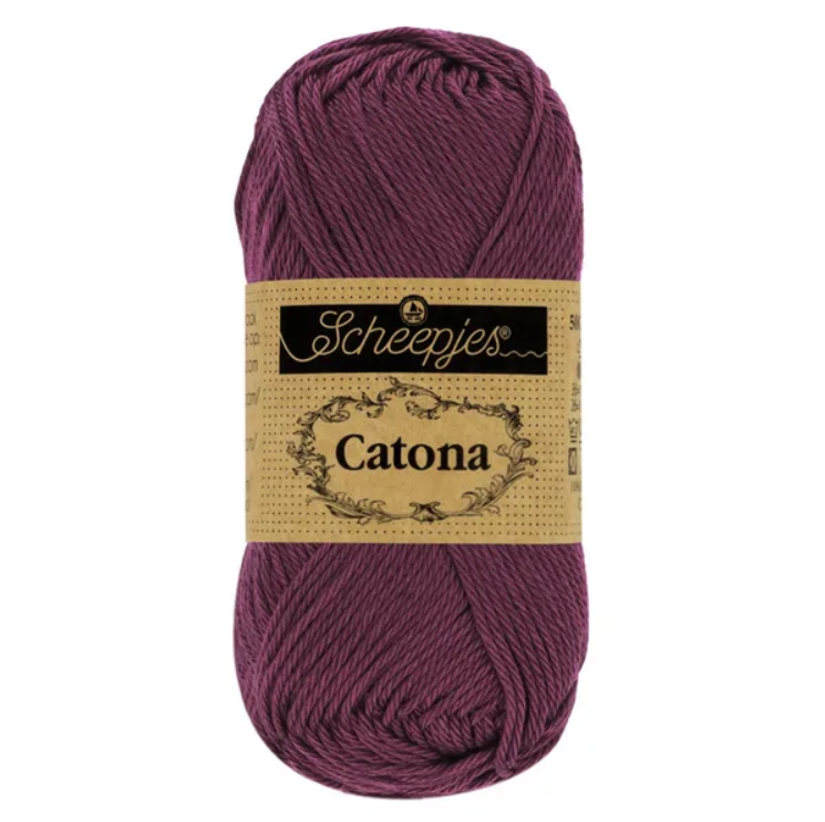 Sợi cotton Catona 50g - Scheepjes, đan móc áo, nón, búp bê