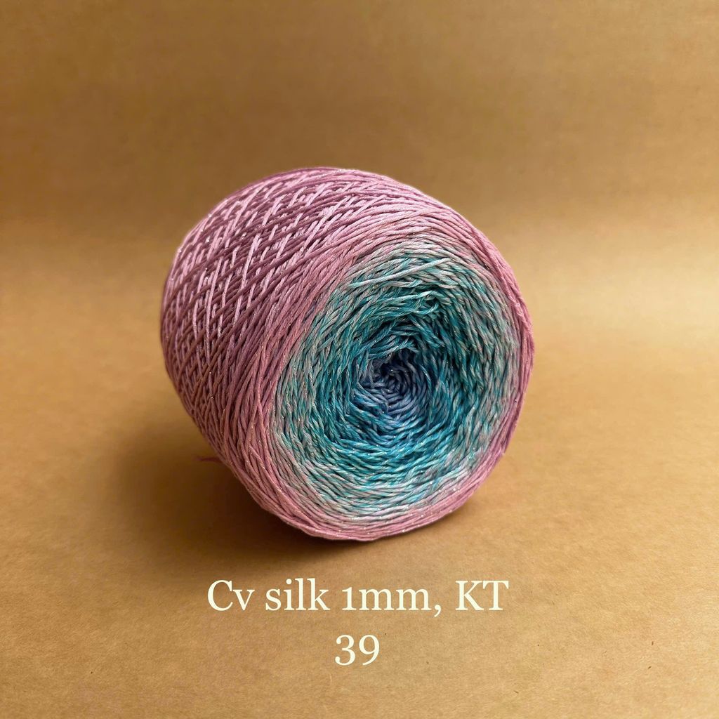 Cầu vồng sợi Silk kim tuyến, cỡ 1.0mm, 300g, đan móc áo, váy, khăn