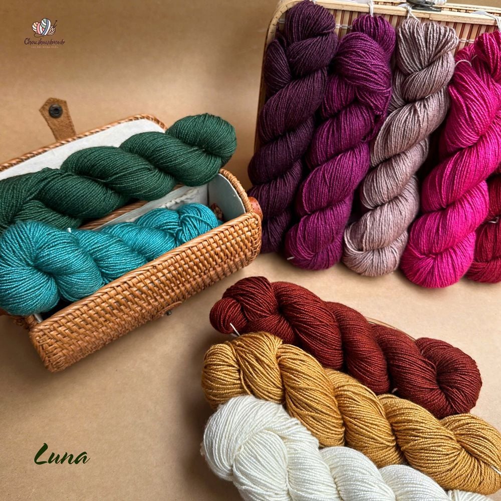 Len Luna nhập khẩu từ Symfonie - KnitPro, đan móc áo, váy, khăn