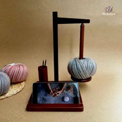 Giá đỡ con lắc bằng gỗ, có ống đựng dụng cụ và giá đỡ điện thoại, Chou.ihandmade
