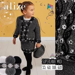 Len đông Superlana Midi nhập khẩu từ Alize Yarns, đan móc thú, áo, nón, khăn