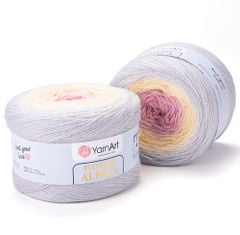 Len cầu vồng ấm Flower Alpaca nhập khẩu từ Yarnart, đan móc áo, áo choàng, váy, nón