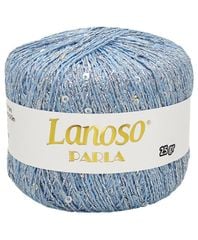 Sợi lấp lánh Parla nhập từ Lanoso, đan móc áo, váy, khăn