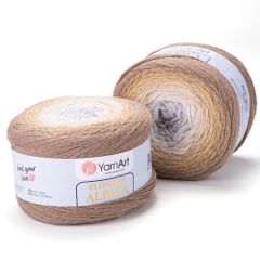 Len cầu vồng ấm Flower Alpaca nhập khẩu từ Yarnart, đan móc áo, áo choàng, váy, nón