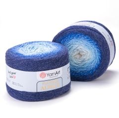 Len cầu vồng ấm Flower Alpaca nhập khẩu từ Yarnart, đan móc áo, áo choàng, váy, nón