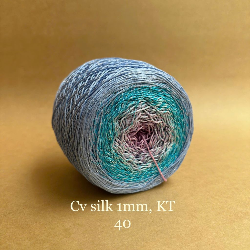 Cầu vồng sợi Silk kim tuyến, cỡ 1.0mm, 300g, đan móc áo, váy, khăn
