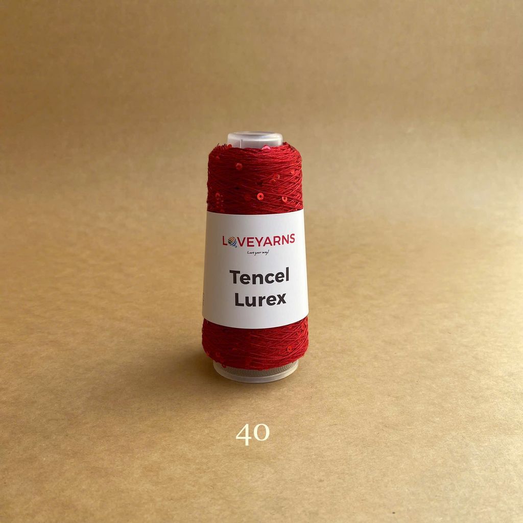 Sợi Tencel Lurex nhập từ Loveyarns, đan móc áo, khăn