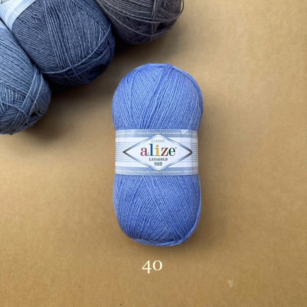 Cuộn len ấm Lanagold 800 hãng Alize siêu dôi, siêu ấm đan móc khăn, áo ấm cực thích