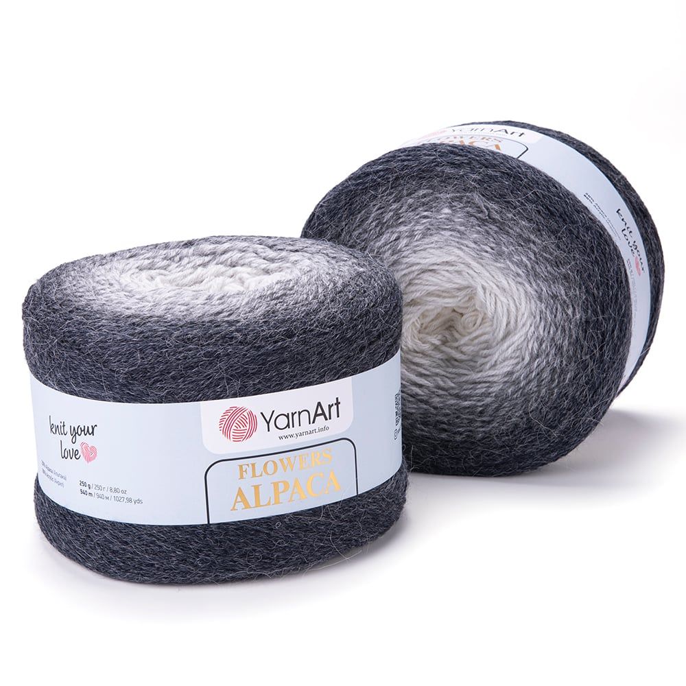 Len cầu vồng ấm Flower Alpaca nhập khẩu từ Yarnart, đan móc áo, áo choàng, váy, nón