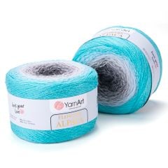 Len cầu vồng ấm Flower Alpaca nhập khẩu từ Yarnart, đan móc áo, áo choàng, váy, nón