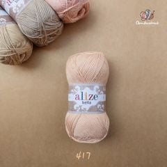 Sợi cotton hè trơn Bella nhập khẩu từ Alize Yarns đan móc áo, váy, khăn hè, mềm mại và mát