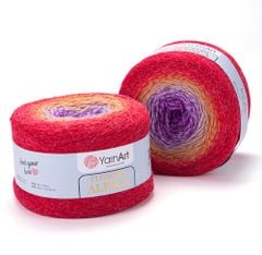 Len cầu vồng ấm Flower Alpaca nhập khẩu từ Yarnart, đan móc áo, áo choàng, váy, nón