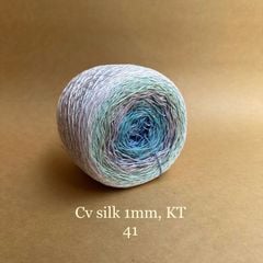 Cầu vồng sợi Silk kim tuyến, cỡ 1.0mm, 300g, đan móc áo, váy, khăn