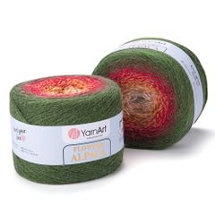 Len cầu vồng ấm Flower Alpaca nhập khẩu từ Yarnart, đan móc áo, áo choàng, váy, nón
