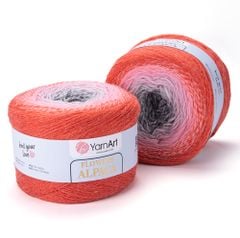 Len cầu vồng ấm Flower Alpaca nhập khẩu từ Yarnart, đan móc áo, áo choàng, váy, nón