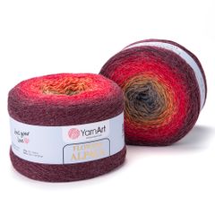 Len cầu vồng ấm Flower Alpaca nhập khẩu từ Yarnart, đan móc áo, áo choàng, váy, nón