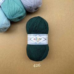 Cuộn len ấm Lanagold 800 hãng Alize siêu dôi, siêu ấm đan móc khăn, áo ấm cực thích